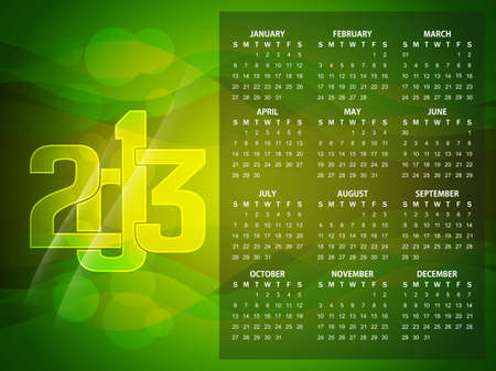 Beautiful calendar design for 2013 のイラスト素材