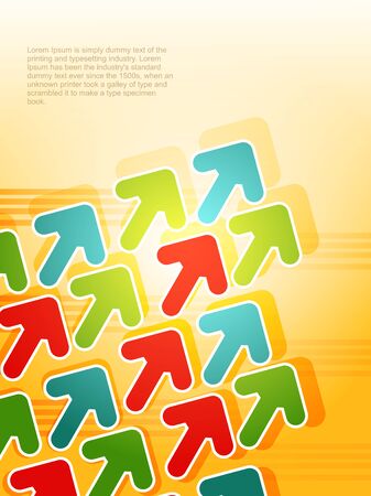 Abstract colorful arrow backgroundのイラスト素材