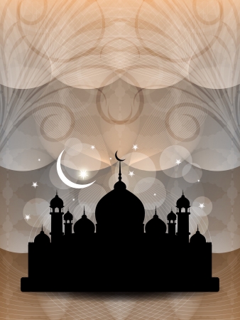 Abstract religious eid background with mosque のイラスト素材