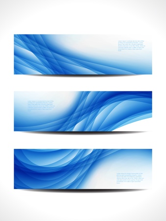 set of beautiful header designs のイラスト素材