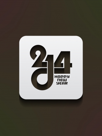 Elegant happy new year 2014 design のイラスト素材