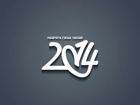 Elegant happy new year 2014 design のイラスト素材