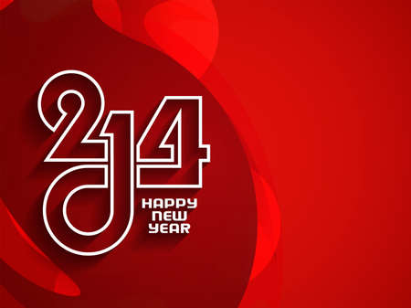 Elegant happy new year 2014 design のイラスト素材