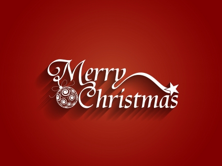 Beautiful text design of Merry Christmas on red color backgroundのイラスト素材