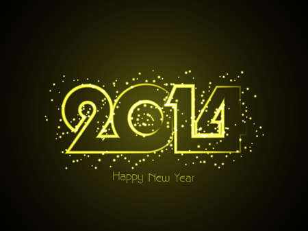 Elegant happy new year 2014 design のイラスト素材