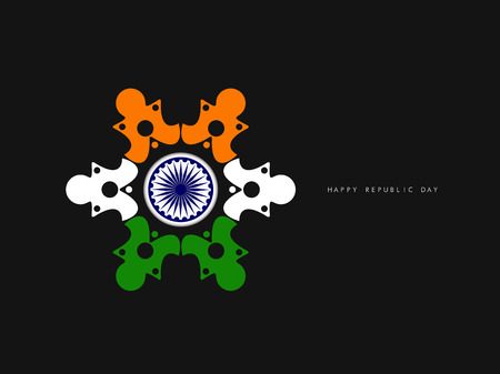 Indian flag theme background のイラスト素材