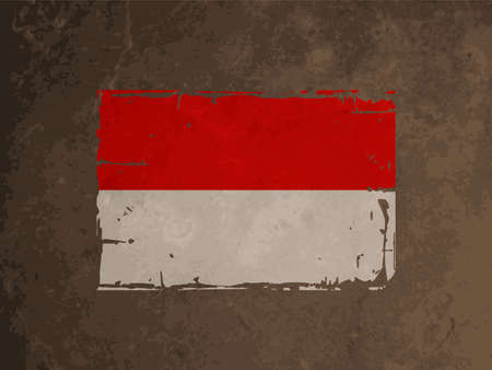 beautiful flag design of Indonesiaのイラスト素材