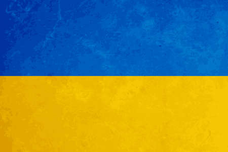 Beautiful vector grunge textured flag design of ukraineのイラスト素材