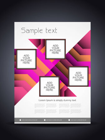 Presentation of elegant flyer or cover design template のイラスト素材