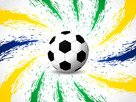Brazil color theme football background のイラスト素材