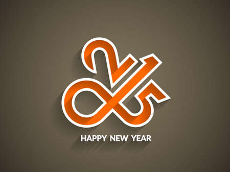 Beautiful vector happy new year 2015 text design.のイラスト素材