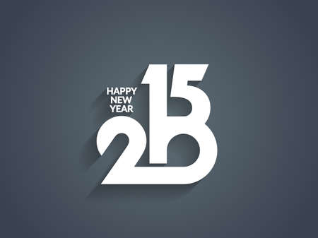Beautiful vector happy new year 2015 text design.のイラスト素材