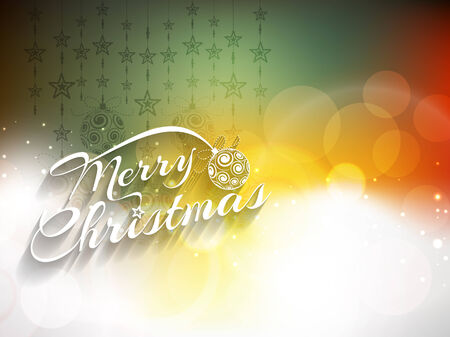 Glowing colorful Merry Christmas background design. Vector illustrationのイラスト素材