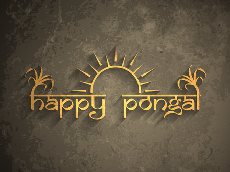Elegant background design of Happy Pongal.のイラスト素材