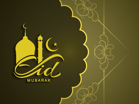Elegant Eid Mubarak vector background design.のイラスト素材