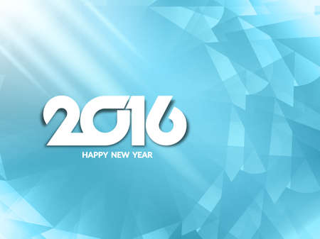 modern happy new year 2016 greeting card design.のイラスト素材