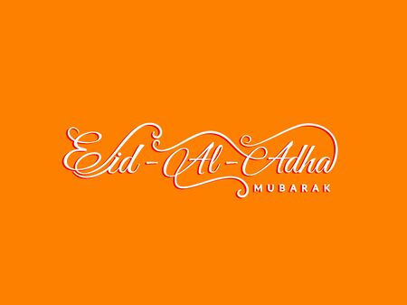 Beautiful text design of Eid Al Adha mubarakのイラスト素材