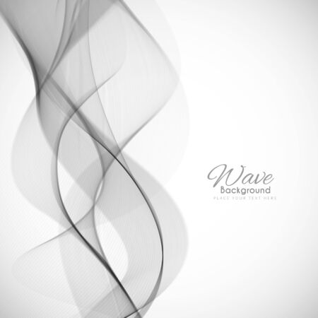 Abstract elegant grey wave background designのイラスト素材