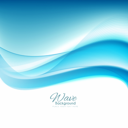 Abstract blue wave backgroundのイラスト素材