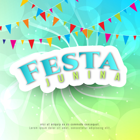 Colorful festa junina backgroundのイラスト素材