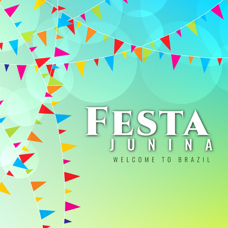 Colorful festa junina backgroundのイラスト素材