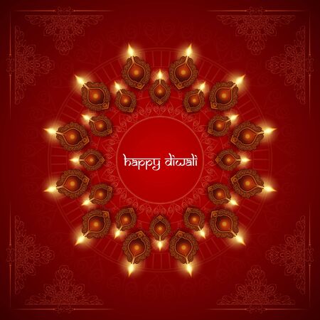 Abstract Happy Diwali religious backgroundのイラスト素材