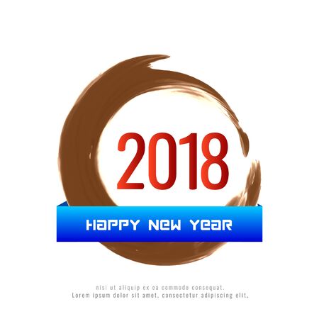 Abstract Happy New Year 2018 backgroundのイラスト素材