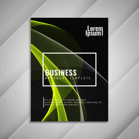 Abstract elegant wavy business brochure template designのイラスト素材