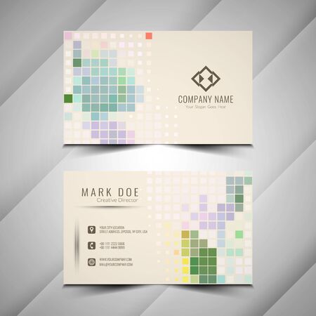 Abstract business card colorful design templateのイラスト素材