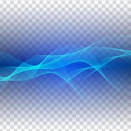 Abstract blue wave design on transparent backgroundのイラスト素材