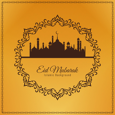 Abstract decorative Eid Mubarak backgroundのイラスト素材