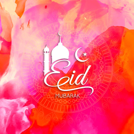 Abstract Eid Mubarak festival decorative background designのイラスト素材