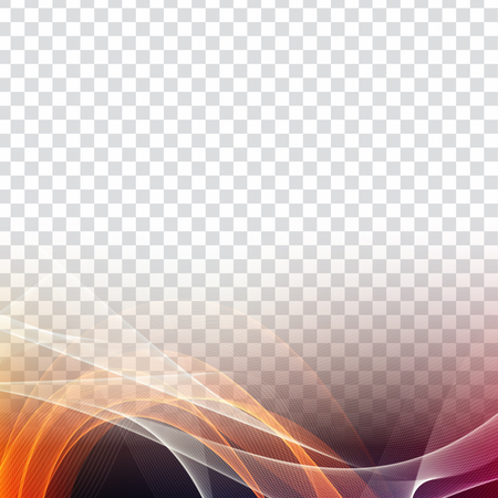 Abstract colorful wave stylish transparent backgroundのイラスト素材