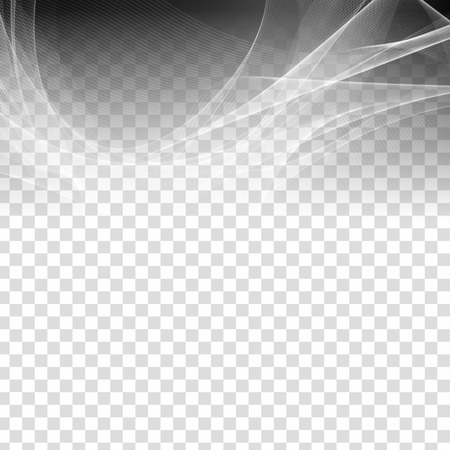 Abstract grey wave elegant transparent backgroundのイラスト素材