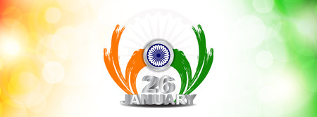 Abstract Indian flag theme banner design vectorのイラスト素材