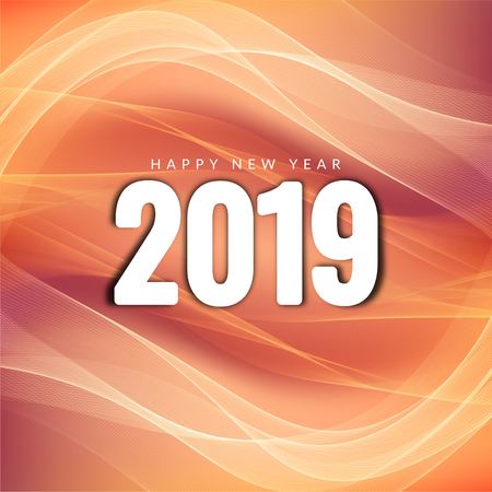 Abstract New Year 2019 celebration backgroundのイラスト素材