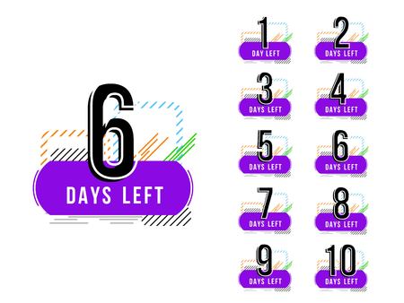 Abstract days left sign modern design backgroundのイラスト素材
