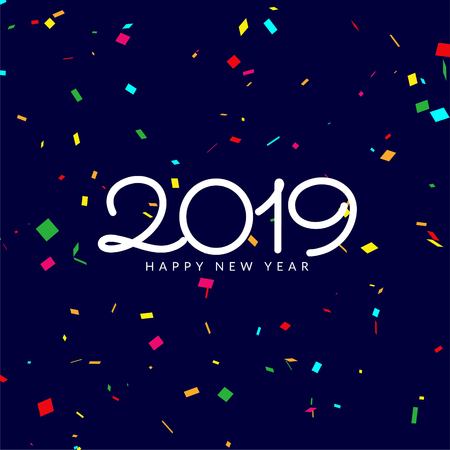 Modern new year 2019 celebration backgroundのイラスト素材