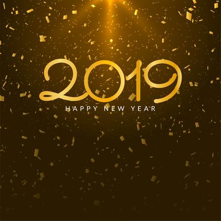 Abstract Happy new year 2019 background design
