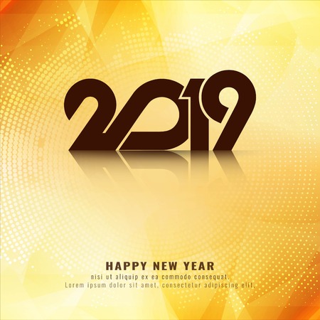 Abstract elegant Happy new year 2019 backgroundのイラスト素材