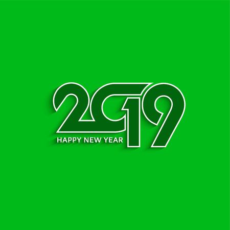 Happy new year 2019 modern decorative backgroundのイラスト素材