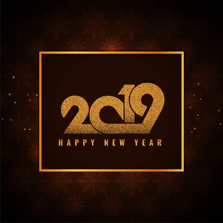 Abstract Happy new year 2019 elegant background designのイラスト素材