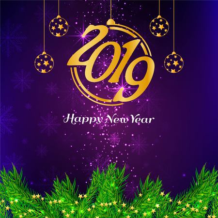 Happy new year 2019 greeting background designのイラスト素材