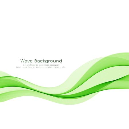 Stylish green wave backgroundのイラスト素材