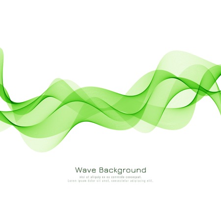 Stylish green wave backgroundのイラスト素材