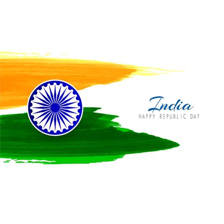Abstract Indian Flag theme tricolor backgroundのイラスト素材