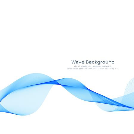 Abstract stylish blue wave backgroundのイラスト素材