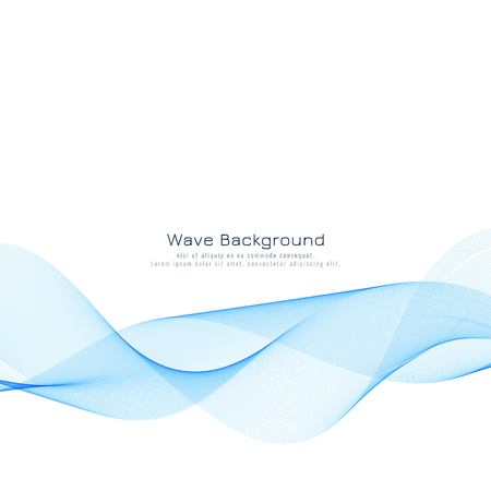 Abstract stylish blue wave backgroundのイラスト素材