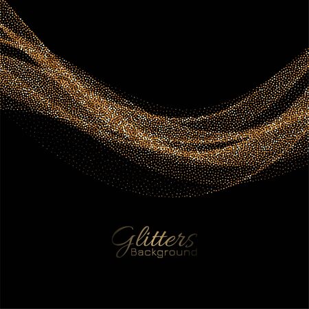 Modern Golden sparkles decorative background vectorのイラスト素材
