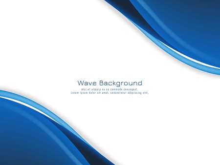 Modern blue wave concept background vectorのイラスト素材